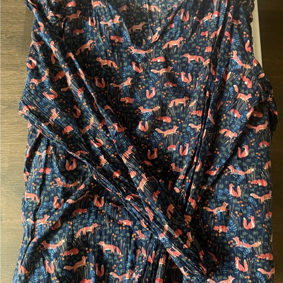 St. John's Bay Tops - Navy Blouse with Fox Print